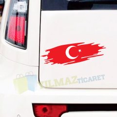 Türk Bayrağı Cam Kaput Tampon Yan Kapı Oto Sticker Etiket