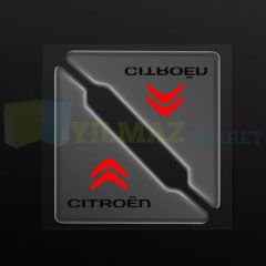 Citroen Logo Kapı Kenar Köşe Koruyucu Çarpma Çizilme Önleyici Silikon Şeffaf Damla Etiket 1 Çift