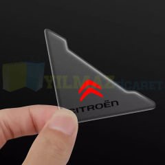 Citroen Logo Kapı Kenar Köşe Koruyucu Çarpma Çizilme Önleyici Silikon Şeffaf Damla Etiket 1 Çift