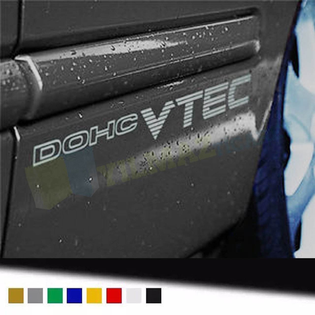 Honda Civic Vtec Dohc Yan Kapı Oto Sticker Yapıştırma 2 Adet