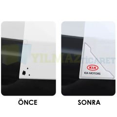 Kia Motors Logo Kapı Kenar Köşe Koruyucu Çarpma Çizilme Önleyici Silikon Şeffaf Damla Etiket 1 Çift
