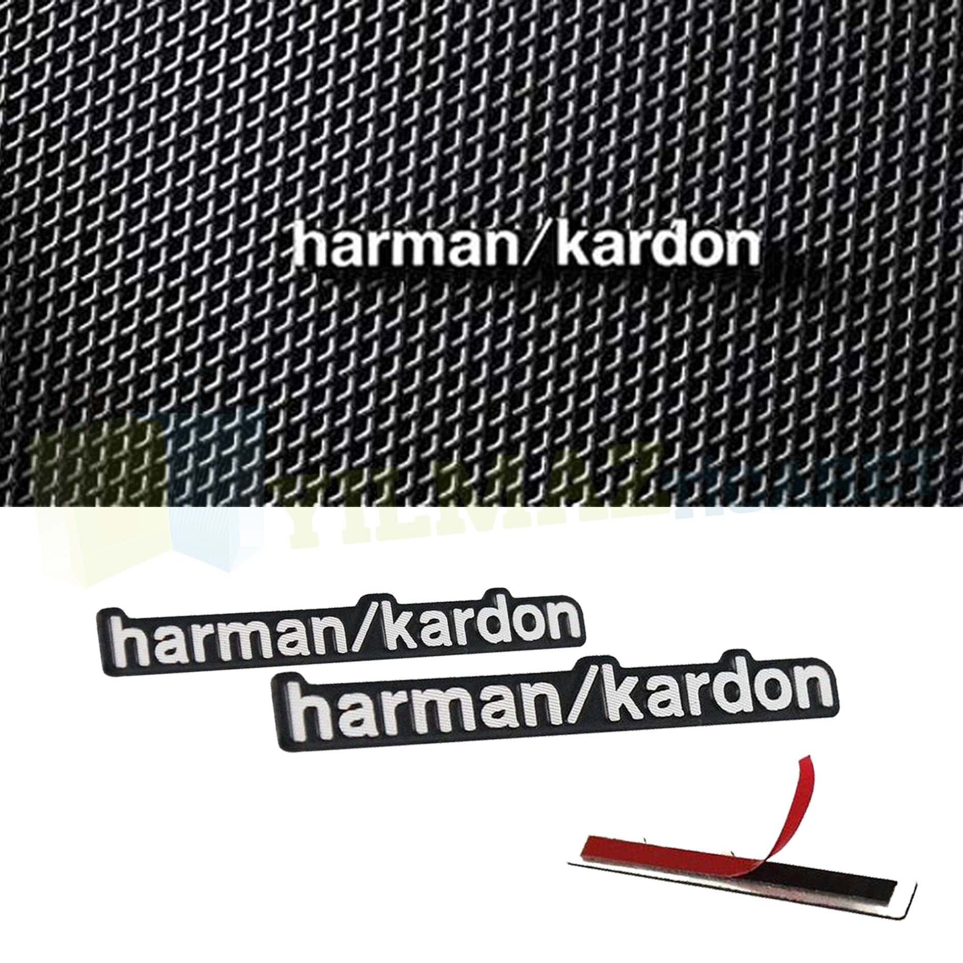 Harman Kardon Hoparlör Logo Yapışkanlı Arma Amblem Metal 2 Adet Yüksek Kalite