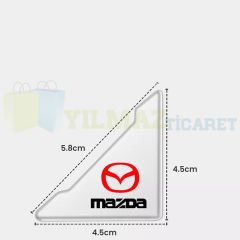 Mazda Logo Kapı Kenar Köşe Koruyucu Çarpma Çizilme Önleyici Silikon Şeffaf Damla Etiket 1 Çift