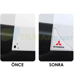 Mitsubishi Logo Kapı Kenar Köşe Koruyucu Çarpma Çizilme Önleyici Silikon Şeffaf Damla Etiket 1 Çift