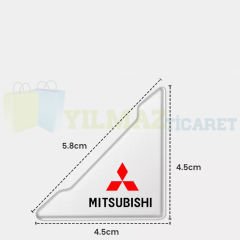 Mitsubishi Logo Kapı Kenar Köşe Koruyucu Çarpma Çizilme Önleyici Silikon Şeffaf Damla Etiket 1 Çift