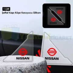 Nissan Logo Kapı Kenar Köşe Koruyucu Çarpma Çizilme Önleyici Silikon Şeffaf Damla Etiket 1 Çift