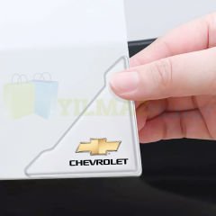 Chevrolet Logo Kapı Kenar Köşe Koruyucu Çarpma Çizilme Önleyici Silikon Şeffaf Damla Etiket 1 Çift