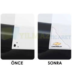 Chevrolet Logo Kapı Kenar Köşe Koruyucu Çarpma Çizilme Önleyici Silikon Şeffaf Damla Etiket 1 Çift