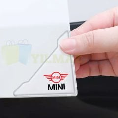 Mini Cooper Logo Kapı Kenar Köşe Koruyucu Çarpma Çizilme Önleyici Silikon Şeffaf Damla Etiket 1 Çift