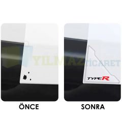 Honda Typer Logo Kapı Kenar Köşe Koruyucu Çarpma Çizilme Önleyici Silikon Şeffaf Damla Etiket 1 Çift