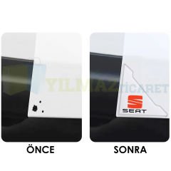 Seat Logo Kapı Kenar Köşe Koruyucu Çarpma Çizilme Önleyici Silikon Şeffaf Damla Etiket 1 Çift