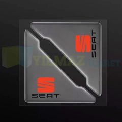 Seat Logo Kapı Kenar Köşe Koruyucu Çarpma Çizilme Önleyici Silikon Şeffaf Damla Etiket 1 Çift