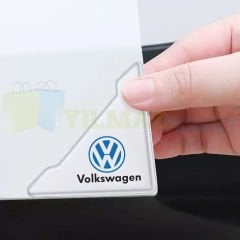 Volkswagen Logo Kapı Kenar Köşe Koruyucu Çarpma Çizilme Önleyici Silikon Şeffaf Damla Etiket 1 Çift