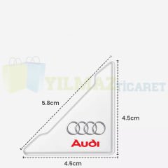 Audi Logo Kapı Kenar Köşe Koruyucu Çarpma Çizilme Önleyici Silikon Şeffaf Damla Etiket 1 Çift