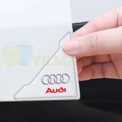 Audi Logo Kapı Kenar Köşe Koruyucu Çarpma Çizilme Önleyici Silikon Şeffaf Damla Etiket 1 Çift