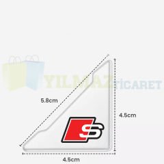 Audi S Line Logo Kapı Kenar Köşe Koruyucu Çarpma Çizilme Önleyici Silikon Şeffaf Damla Etiket 1 Çift