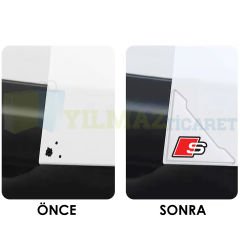 Audi S Line Logo Kapı Kenar Köşe Koruyucu Çarpma Çizilme Önleyici Silikon Şeffaf Damla Etiket 1 Çift