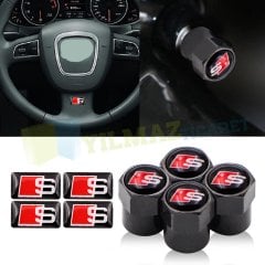 Audi S Line Logo Sibop Kapağı Torpido Direksiyon Damla Oto Sticker 4+4 Adet