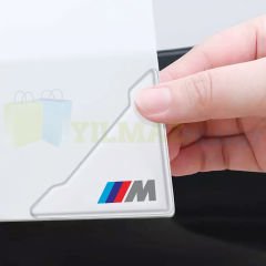 Bmw M Logo Kapı Kenar Köşe Koruyucu Çarpma Çizilme Önleyici Silikon Şeffaf Damla Etiket 1 Çift