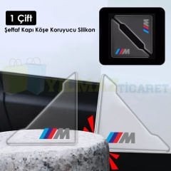 Bmw M Logo Kapı Kenar Köşe Koruyucu Çarpma Çizilme Önleyici Silikon Şeffaf Damla Etiket 1 Çift