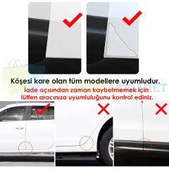 Bmw Logo Kapı Kenar Köşe Koruyucu Çarpma Çizilme Önleyici Silikon Şeffaf Damla Etiket 1 Çift