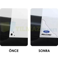 Ford Logo Kapı Kenar Köşe Koruyucu Çarpma Çizilme Önleyici Silikon Şeffaf Damla Etiket 1 Çift