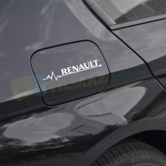 Renault Yan Ayna Ritim Kalp Atış Cam Depo Kapağı Oto Sticker 2 Ad