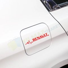 Renault Yan Ayna Ritim Kalp Atış Cam Depo Kapağı Oto Sticker 2 Ad