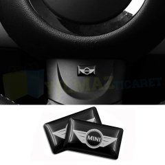 Mini Cooper Logo Torpido Direksiyon Vites Jant Damla Sticker 2 Adet