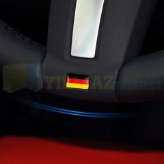 Audi Bmw Volkswagen Opel Mercedes Almanya Bayrak Direksiyon Jant Vites Torpido Damla Etiket Silikon Oto Sticker
