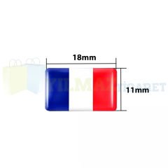 Renault Peugeot Citroen Fransa Bayrak Direksiyon Jant Vites Torpido Damla Etiket Silikon Oto Sticker