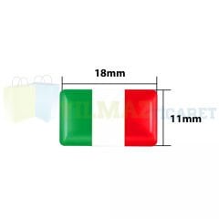 Alfa Romeo Fiat Italya Bayrağı Direksiyon Jant Vites Torpido Damla Etiket Silikon Oto Sticker