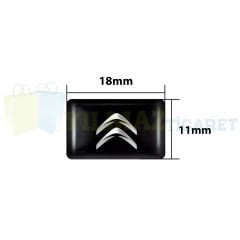 Citroen Logo Direksiyon Jant Vites Torpido Damla Etiket Silikon Oto Sticker 10 Adet (18x11 Mm)