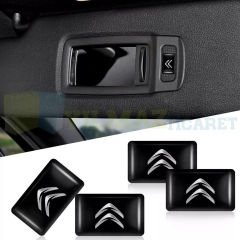 Citroen Logo Direksiyon Jant Vites Torpido Damla Etiket Silikon Oto Sticker 10 Adet (18x11 Mm)