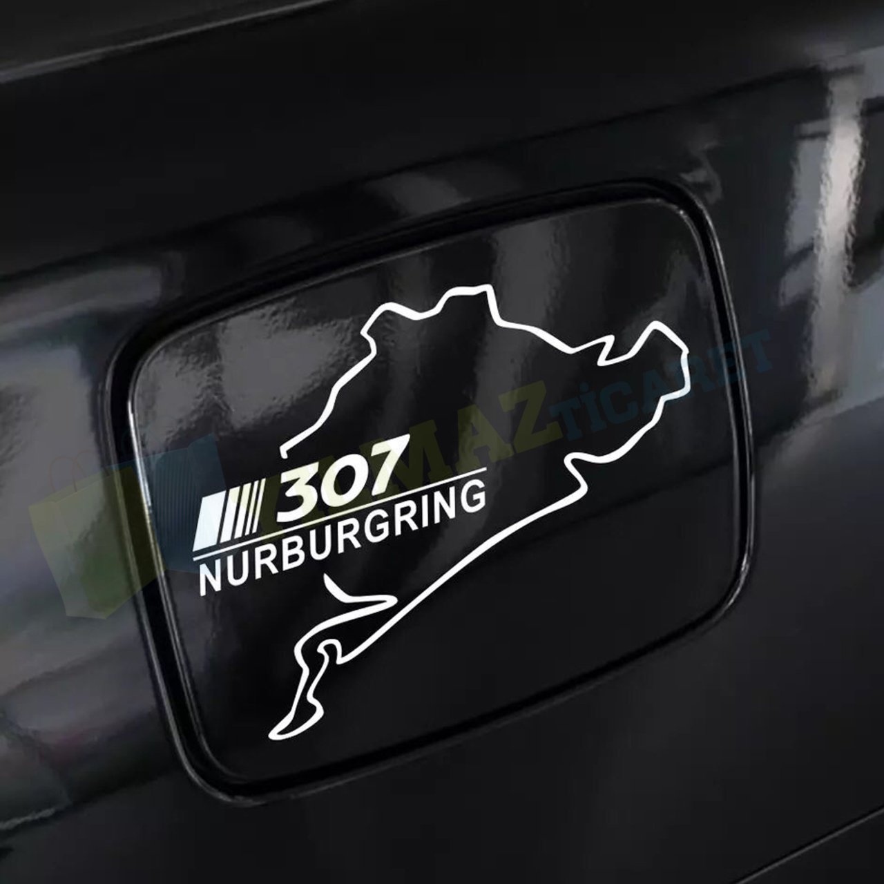 Peugeot 307 Nürburgring Oto Sticker Depo Kapağı Yapıştırma Etiket