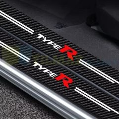 Honda Typer Logo Karbon Kapı Eşiği Oto Sticker Etiket Yapıştırma Çıkartma 4 Parça