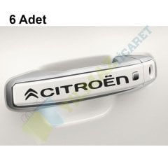 Citroen Kapı Kolu Jant Oto Sticker Araba Etiket Yapıştırma 6 Ad