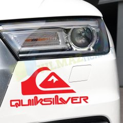 Quiksilver Logo Yazı Oto Sticker Yapıştırma Araba Etiket 2 Adet