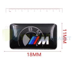 BMW M Logo Torpido Direksiyon Jant Vites Damla Sticker Etiket Yapıştırma 4 Adet
