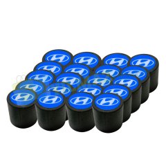 Hyundai Logo Bijon Kapağı Geçme Sert Plastik 16 mm 20 Adet