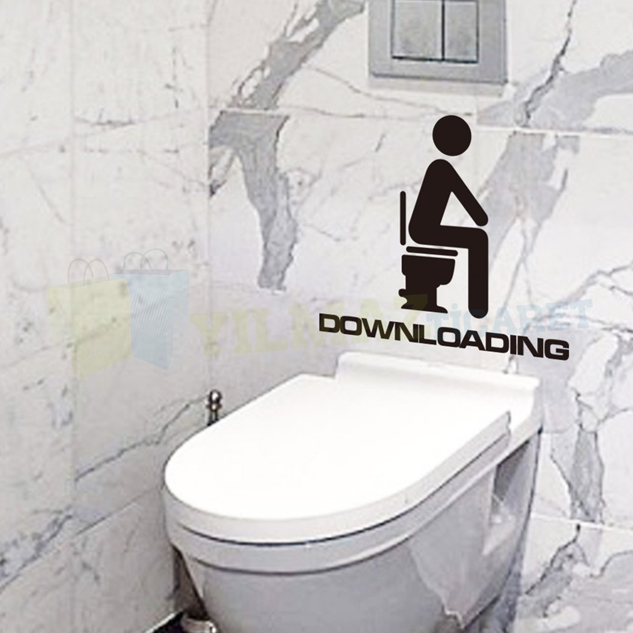 Downloading Klozet Banyo Sticker Yapıştırma Etiket Çıkartma