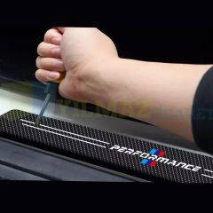 Bmw M Performance Logo Karbon Kapı Eşiği Oto Sticker Etiket Yapıştırma Araba 4 Parça