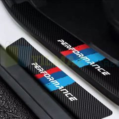 Bmw M Performance Karbon Kapı Eşiği Koruma Oto Sticker Araba Etiket Yapıştırma 4 Parça