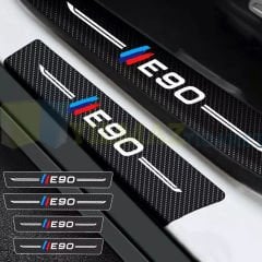 Bmw M E90 Arma Karbon Kapı Eşiği Koruma Araba Etiket Oto Sticker 4 Parça