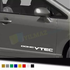 Honda Dohc Vtec Marşpiyel Oto Sticker Yapıştırma Etiket 2 Adet