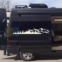 Karavan Çekme Dağ Ağaç Oto Sticker Yapıştırma Modifiye 1 Çift