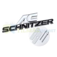 Bmw AC Schnitzer Vidalı Ön Panjur Izgara Logo Metal Kırmızı-Siyah