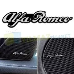 Alfa Romeo Logo Hoparlör Sticker Arma Amblem Metal Yapışkanlı 2Ad