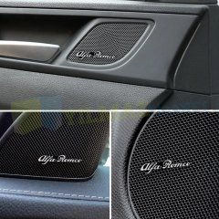 Alfa Romeo Logo Hoparlör Sticker Arma Amblem Metal Yapışkanlı 2Ad