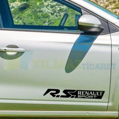 Renault Rs Sport Yan Kapı Altı Marşpiyel Tampon Çamurluk Oto Sticker Etiket 2 Adet